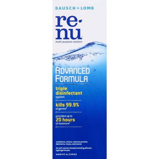 ReNu Multi Purpose Solution, Advanced Formula 4 Fl Oz Personal Care Pasteur Pharmacy