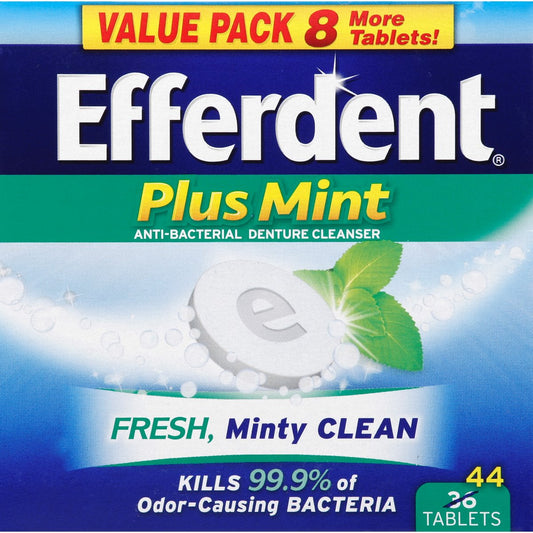 Efferdent Denture Cleanser, Anti-Bacterial, Tablets, Plus Mint, Value Pack Oral Care Pasteur Pharmacy