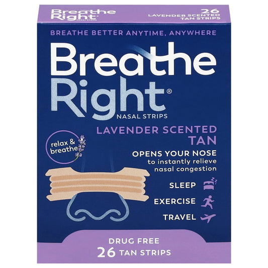 Breathe Right® Nasal Strips – Tan – Lavender Scented Medicine & Drugs Pasteur Pharmacy