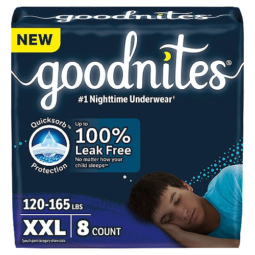 Goodnites Nighttime Underwear Boys XX-Large 8Ct Diapers Pasteur Pharmacy