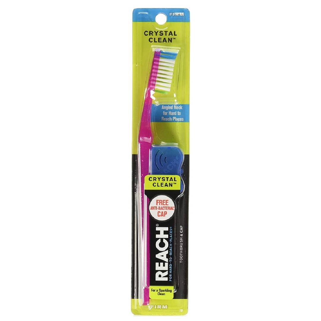 Reach Crystal Clean Toothbrush - Firm Bristles, Contoured Handle (1 Count) Toothbrushes Pasteur Pharmacy
