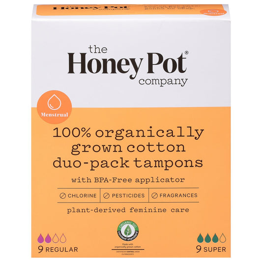 Regular and Super Absorbency Tampons Duo-Pack, 18 Count Tampons Pasteur Pharmacy