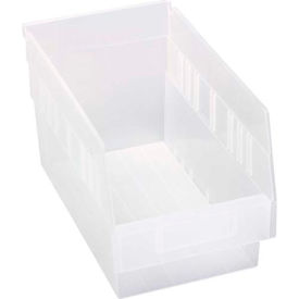 Quantum Storage Systems Plastic Nesting Shelf Bin QSB202 6-5/8″”W X 11-5/8″”D X 6″”H Clear Shelving Pasteur Pharmacy