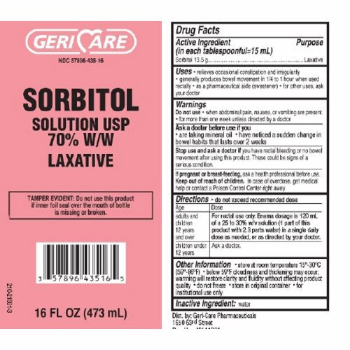 GeriCare™ Laxative Sorbitol Solution – 16 fl oz (473mL) Medical Supplies Pasteur Pharmacy