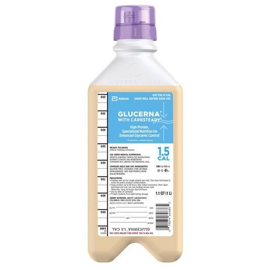 Abbott Nutrition Glucerna 1.5 Cal Liquid - Case 8x1000ml Tube Feeding Supplements Pasteur Pharmacy