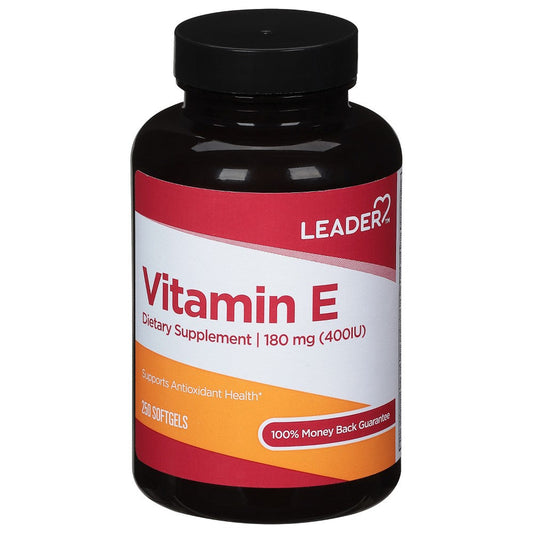 Leader 180 Mg Vitamin E 250 Softgels Vitamins & Supplements Pasteur Pharmacy