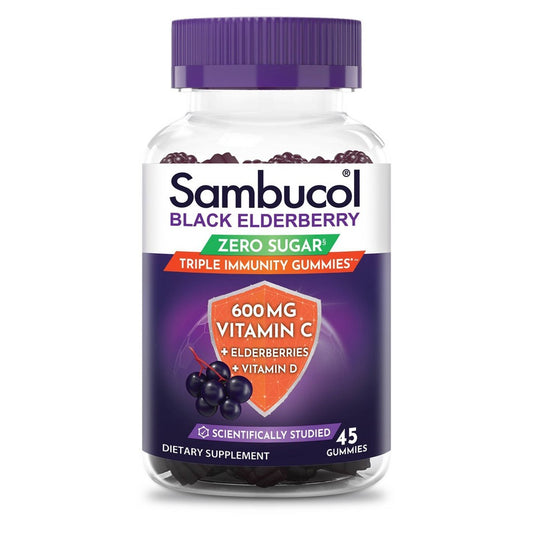 Sambucol® Black Elderberry Sugar Free Triple Immunity – Vegan Gummies (45ct) Vitamins & Supplements Pasteur Pharmacy