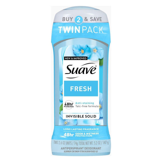 Suave® Antiperspirant Deodorant – Fresh Scent (2.6 oz Twin Pack) Deodorant Pasteur Pharmacy
