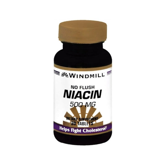 Windmill® Niacin No-Flush 500mg (60 Count) Vitamins & Supplements Pasteur Pharmacy
