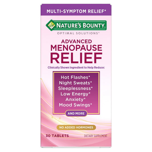Nature's Bounty Optimal Solutions Advanced Menopause Relief Vegan Tablets - 30ct Jewelry Cleaning Solutions & Polishes Pasteur Pharmacy