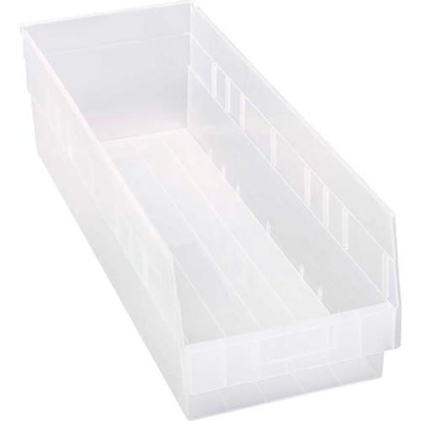 Quantum Storage Systems Plastic Nesting Shelf Bin QSB214 8-3/8″”W X 23-5/8″”L X 6″”H Clear Cabinets & Storage Pasteur Pharmacy