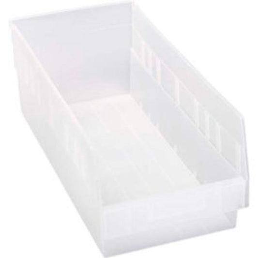 Quantum Storage Systems B2244921 Plastic Nesting Shelf Bin QSB208 - 8.375 X 17.875 X 6 In. - Clear Ice Bins Pasteur Pharmacy