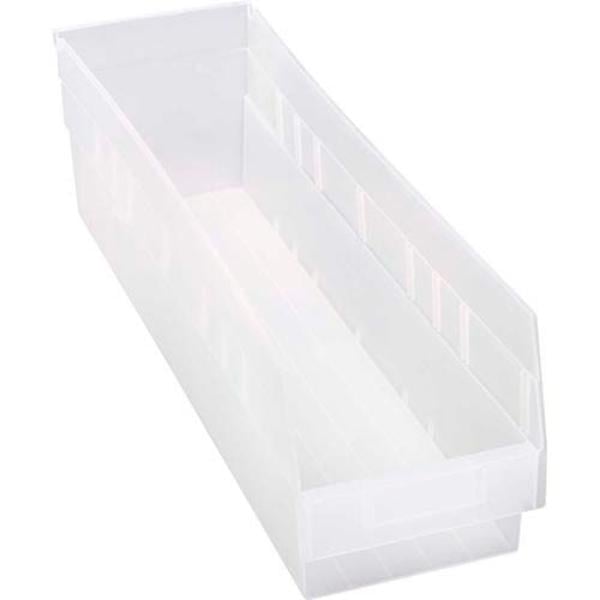 Quantum Storage Systems B2244923 QSB206 Plastic Nesting Shelf Bin - 6.62 X 23.62 X 6 In. - Clear Cabinets & Storage Pasteur Pharmacy