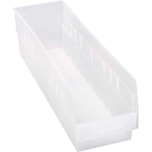 Quantum Storage Systems B2244923 QSB206 Plastic Nesting Shelf Bin - 6.62 X 23.62 X 6 In. - Clear Cabinets & Storage Pasteur Pharmacy