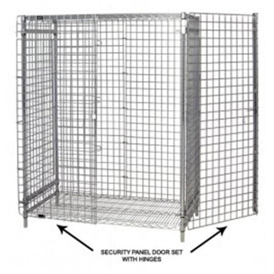 Quantum Storage Systems SD48C Chrome Security Panel Door Set With Hinges - 24 X 48 X 60 In Doors Pasteur Pharmacy