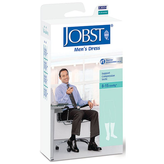 Jobst Men's Dress Knee High 8-15 Closed Toe Socks, Khaki, Medium Supports & Braces Pasteur Pharmacy