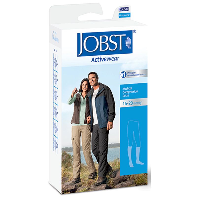 Jobst Unisex ActiveWear Knee High Socks - 15-20 mmHg Black Medium Health & Beauty Pasteur Pharmacy