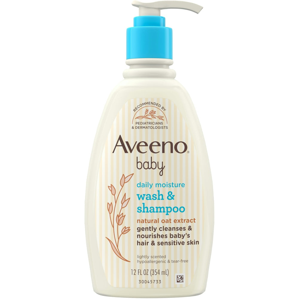 Aveeno Baby Wash And Shampoo, Lightly Scented 12 Oz Shampoo Pasteur Pharmacy