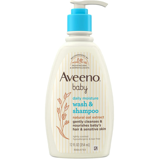 Aveeno Baby Wash And Shampoo, Lightly Scented 12 Oz Shampoo Pasteur Pharmacy