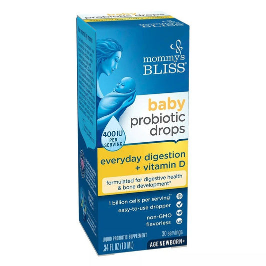 Mommy's Bliss Baby Probiotic Drops Plus Vitamin D – 0.34 Fl Oz Vitamins & Supplements Pasteur Pharmacy