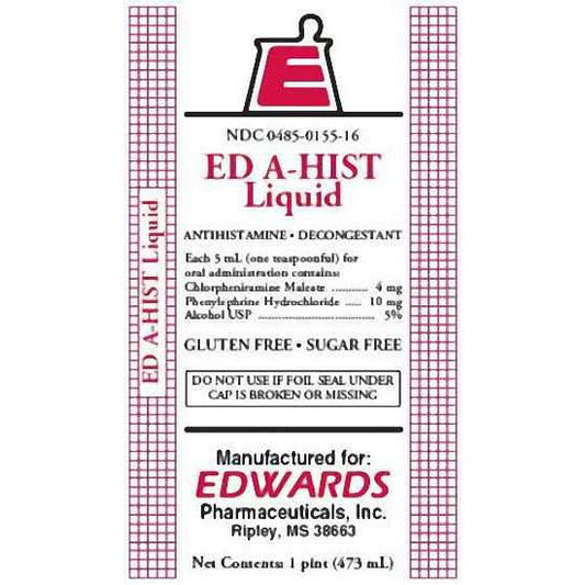 Ed A-hist Dm Ed-A-Hist Liquid Banana Flavor - 16 Oz Medicine & Drugs Pasteur Pharmacy