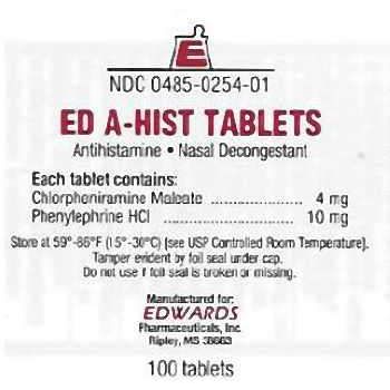 Ed-A-Hist 100 Tabs Medicine & Drugs Pasteur Pharmacy