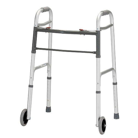 Nova Folding Walker With 5in. Wheels Adult, Chrome Mobility & Accessibility Pasteur Pharmacy