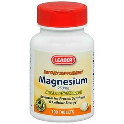 Leader Vitamin Magnesium 250mg - 100 Tabs Vitamins & Supplements Pasteur Pharmacy