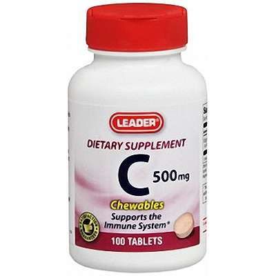Leader Vitamin C 500mg Chewables - 100 Tabs Vitamins & Supplements Pasteur Pharmacy