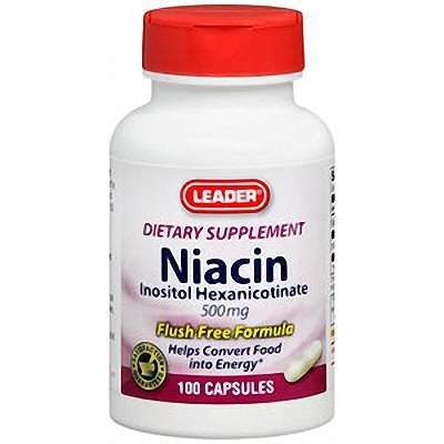 Leader Niacin Flush Free 500mg Caps 100ct