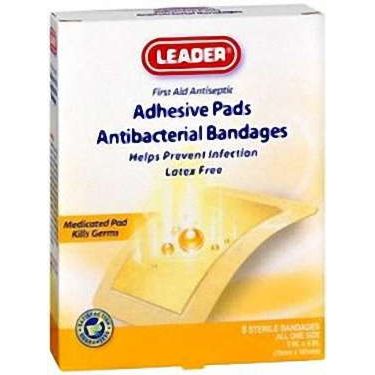 Leader Antibacterial Bandage - 3" X 4" Medical Tape & Bandages Pasteur Pharmacy