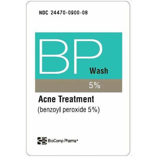 Biocomp Pharma Benzoyl Peroxide Wash 5% - 8 Oz Body Wash Pasteur Pharmacy