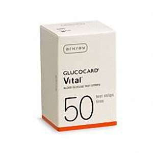 Arkray Glucocard Vital - 50 Test Stips Blood Glucose Test Strips Pasteur Pharmacy