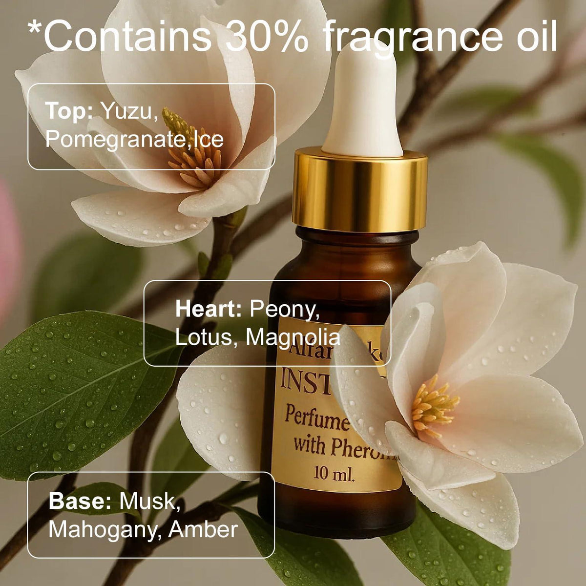 Perfumes for Women with Pheromones Instinct 10ml Travel Perfume Oil for Woman Pheromone Infused Long Lasting Fragrance for Her Fresh Floral Fruity Scent