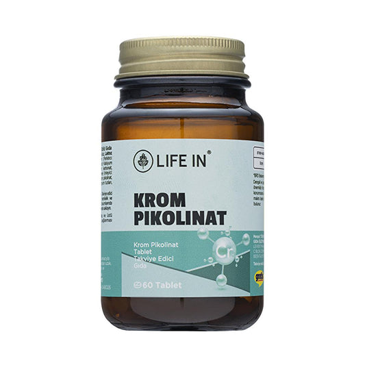 Life In Krom Pikolinat Chromium Picolinate Supplement for Macro Nutrient Metabolism - 60 Tablets