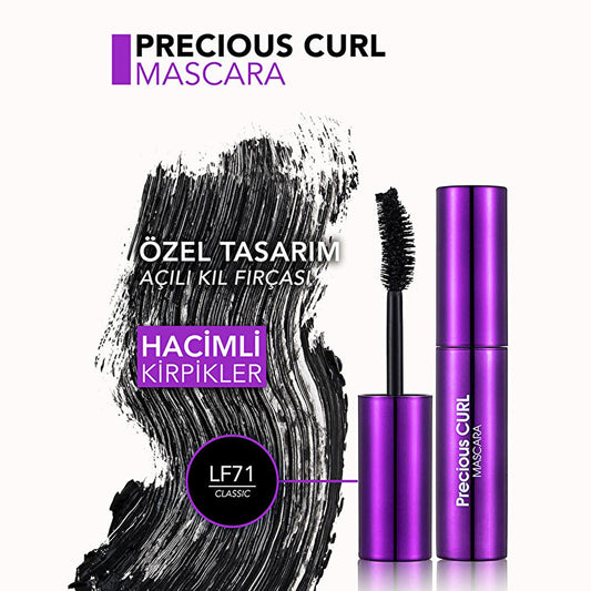 Mascara Flormar Precious Curl - Mascara volumateur, longue tenue et recourbant à l'huile d'argan