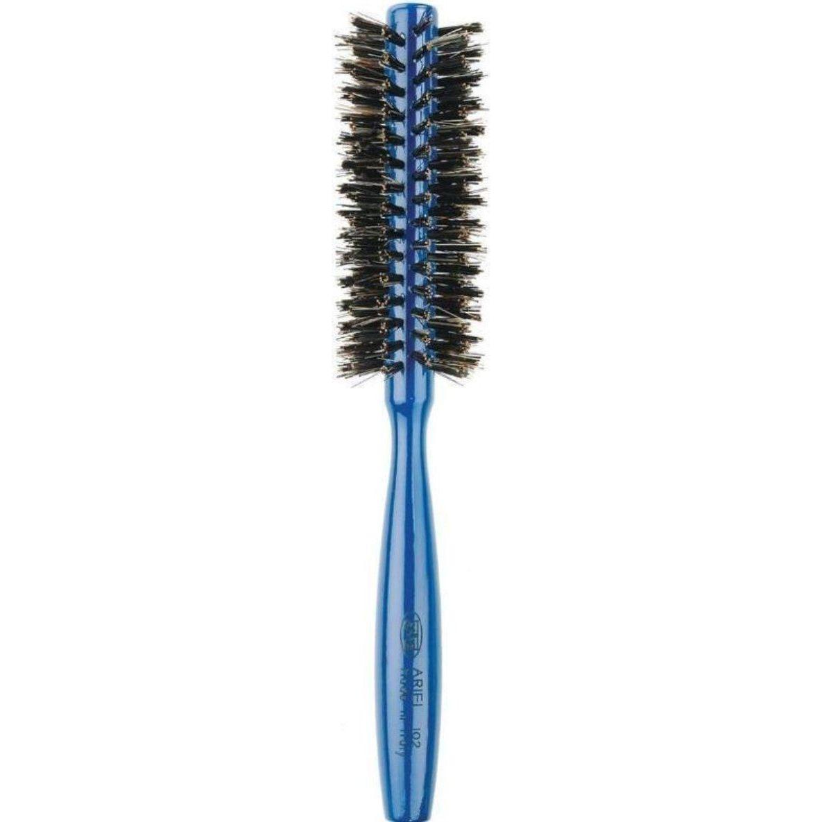 Ariel Blue Italian 3ME Round Boar Bristle Hair Brush Hair Brush Pasteur Pharmacy 3ME102 - 1.5"
