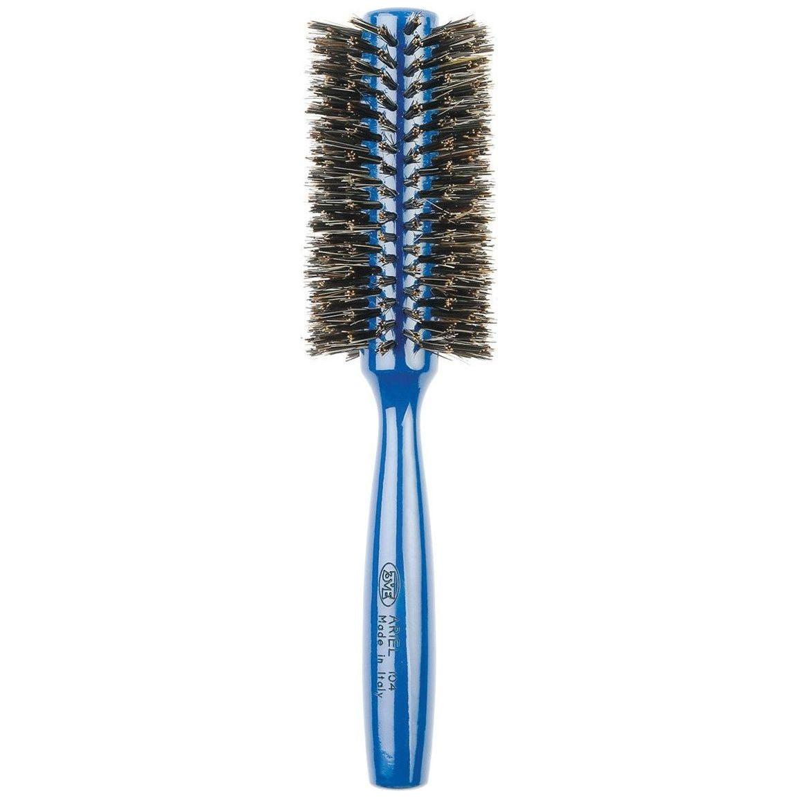 Ariel Blue Italian 3ME Round Boar Bristle Hair Brush Hair Brush Pasteur Pharmacy 3ME104 - 2"