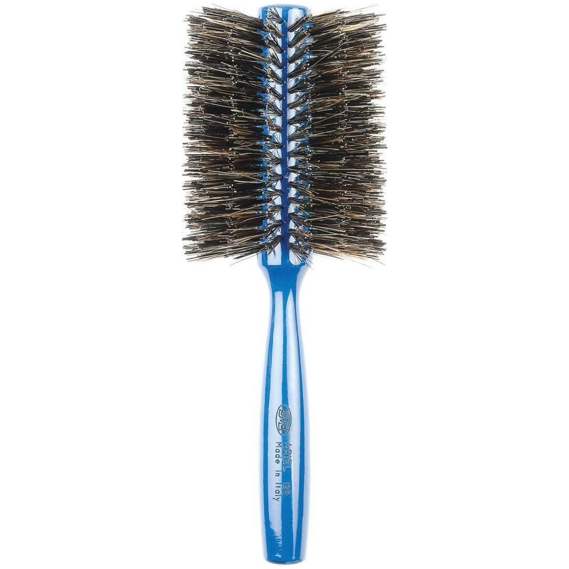 Ariel Blue Italian 3ME Round Boar Bristle Hair Brush Hair Brush Pasteur Pharmacy 3ME126 -3"