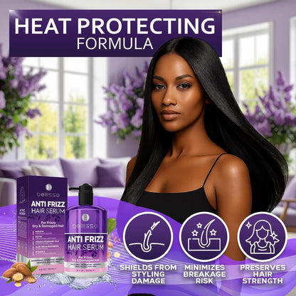 Anti Frizz Hair Serum for Frizzy Damaged Hair 8.45 Fl Oz Humidity Treatment Control Styling and Smoothing Products for Women and Men