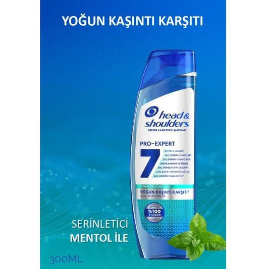 Head & Shoulders Pro-Expert Anti-Dandruff Shampoo with Mint & Menthol for Itch Relief - 7 Benefits in 1