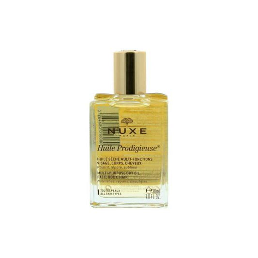 Huile sèche multi-fonctions Nuxe pour le visage, le corps et les cheveux - Hydratante, naturelle et non grasse - 30 ml