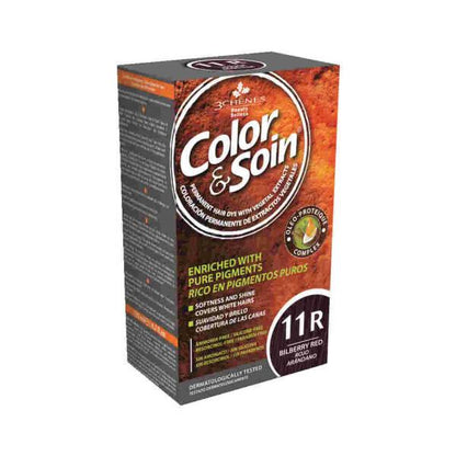 Color&Soin 11R Tinte para el cabello rojo arándano - Color de cabello rojo vibrante con cuidado nutritivo