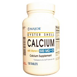 Major Oyster Shell Calcium With Vitamin D 500 Mg + D Vitamins & Supplements Pasteur Pharmacy