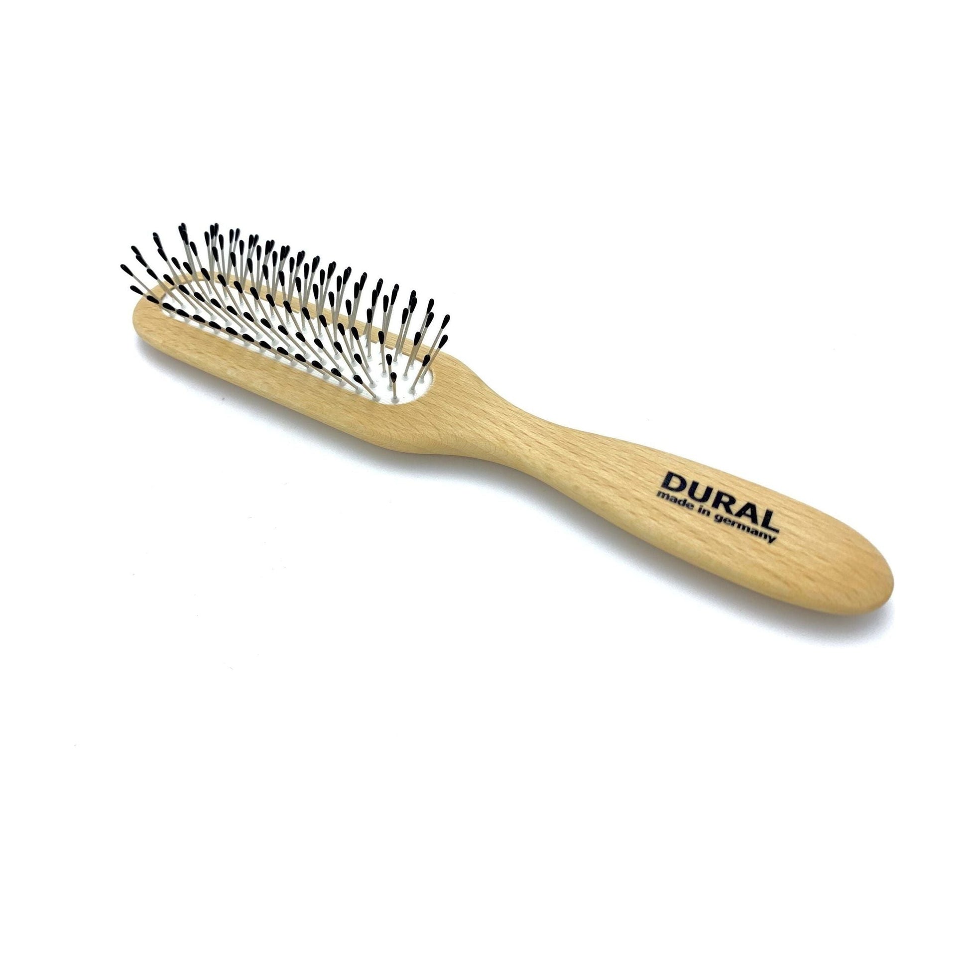 Dural Hair Brush For Styling & Care Rubber Cushion with Steel Pins with ball tips Beech Wood Hair Brush Pasteur Pharmacy
