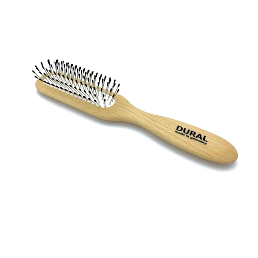 Dural Hair Brush For Styling & Care Rubber Cushion with Steel Pins with ball tips Beech Wood Hair Brush Pasteur Pharmacy