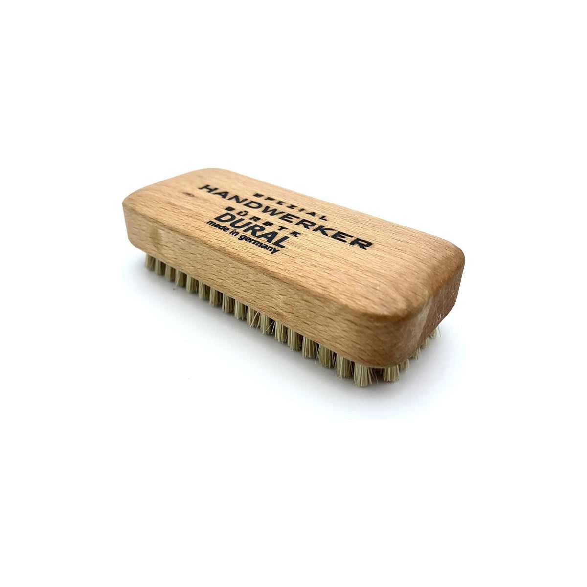 Cepillo Dural para Manos y Uñas, Cerdas Naturales Puras Ligeras, Cortas y Extra Rígidas, Madera de Haya