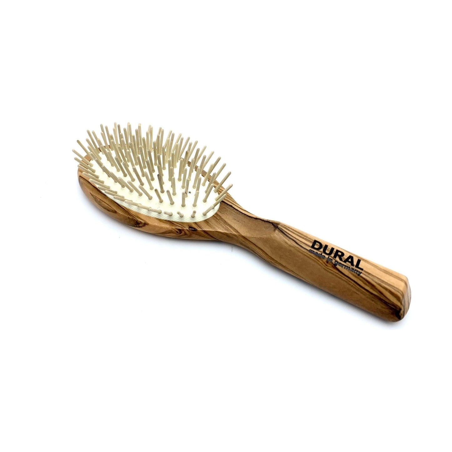 Dural Hair Brush for Styling & Care Rubber Cushion with Wooden Pins Olive Wood Hair Brush Pasteur Pharmacy