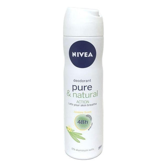 Nivea Deodorant Women Pure & Natural Action Jasmine Spray 150ml Deodorant Spray Pasteur Pharmacy