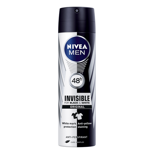 Nivea Men Black & White Invisible Original 150ml Deodorant & Anti-Perspirant Pasteur Pharmacy